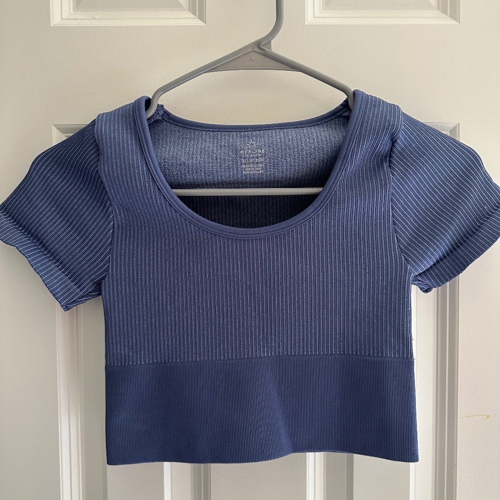 Offline by Aerie Blue Workout Top